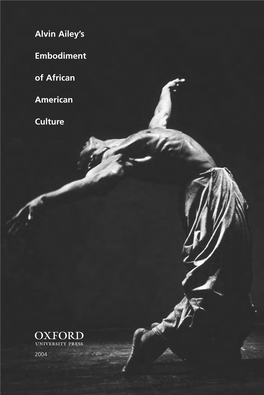 Alvin Ailey's Embodiment of African American Culture