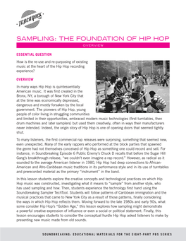 Sampling: the Foundation of Hip Hop Overview