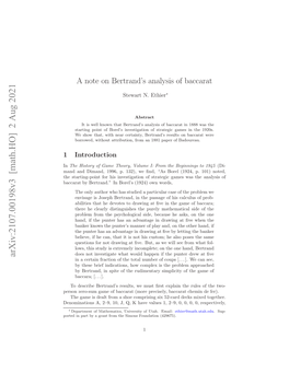 Arxiv:2107.00198V3 [Math.HO] 2 Aug 2021 Adaddmn,19,P 3) Eﬁd a Oe 12,P 101) P