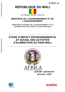 Etude D'impact Environnemental Et Social Des