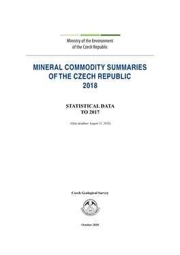 Mineral Commodity Summaries of the Czech Republic 2018