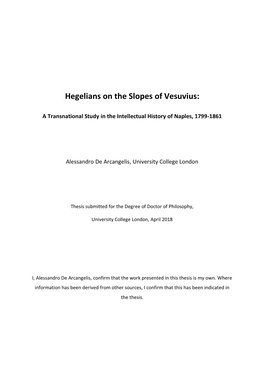 Vico, Hegel and a New Historicism