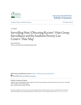 Hate Group Surveillance and the Southern Poverty Law Center's 