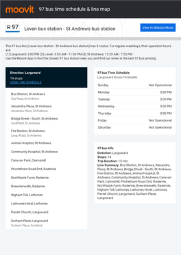 97 Bus Time Schedule & Line Route