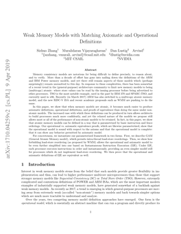 Weak Memory Models with Matching Axiomatic and Operational Definitions