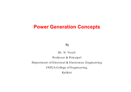 Power Generation Concepts