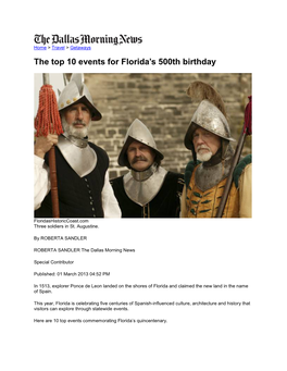 The Top 10 Events for Florida's 500Th Birthday