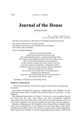 Journal of the House