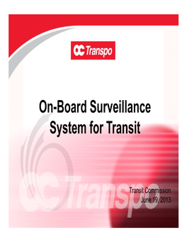 On-Board Surveillance System for Transit
