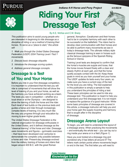 Riding Your First Dressage Test by K.E