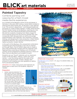 Painted Tapestry Combine Painting with Weaving for a Fresh Mixed Media Textile Experience