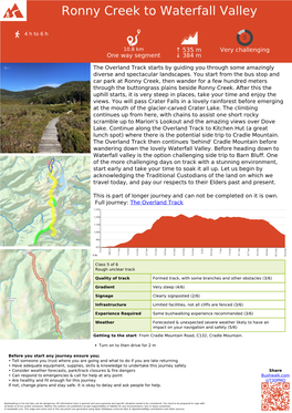 Ronny Creek to Waterfall Valley