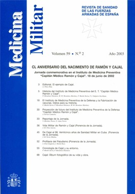 Medicina Militar ?Ot: Revista De Sanidad De Las Fuerzas Armadas De España T’