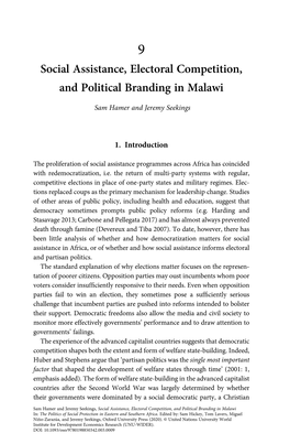 Social Assistance, Electoral Competition, and Political Branding in Malawi