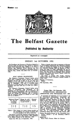 The Belfast Gazette Published Bp Flutboritp