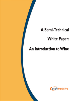 A Semi-Technical White Paper: an Introduction