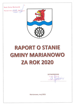 Raport O Stanie Gminy Marianowo Za 2020