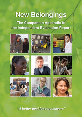 New Belongings the Companion Appendix to the Independent Evaluation Report