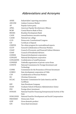 Abbreviations and Acronyms