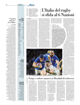 L'italia Del Rugby Si Sfida Al 6 Nazioni