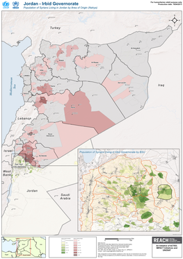 Jordan - Irbid Governorate Production Date: 18/04/2013 Population of Syrians Living in Jordan by Area of Origin (Nahya)