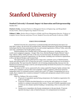 Stanford University's Economic Impact