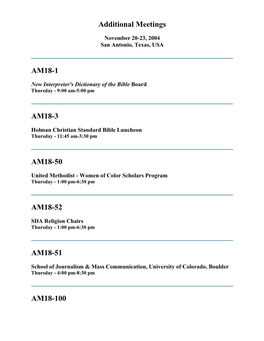 Additional Meetings (PDF)
