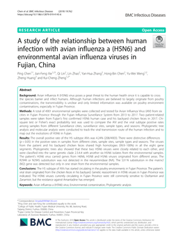 (H5N6) and Environmental Avian Influenza Viruses in F