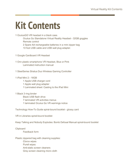 Kit Contents