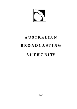 AUSTRALIAN BROADCASTING AUTHORI TY Annual Report