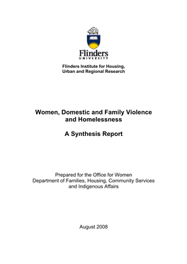 Women, Domestic and Family Violence and Homelessness