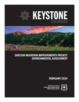 Keystone Resort Dercum Mountain Improvements Project Environmental Assessment I Table of Contents
