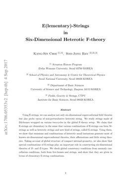 Strings in Six-Dimensional Heterotic F-Theory Arxiv:1706.05353V2