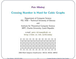 Crossing Number Is Hard for Cubic Graphs