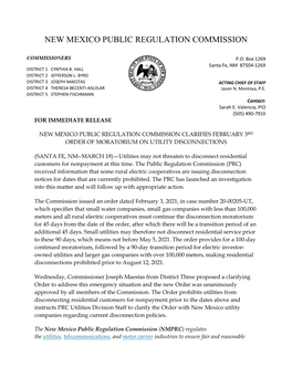 New Mexico Public Regulation Commission