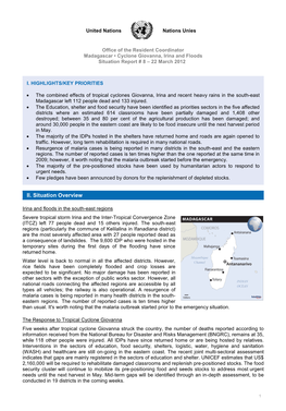 II. Situation Overview