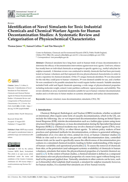 Identification of Novel Simulants for Toxic Industrial Chemicals