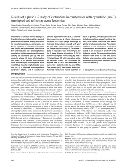 Ara-C) in Relapsed and Refractory Acute Leukemias