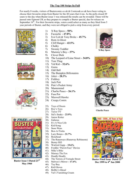 The Top 100 Strips in Full