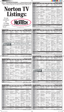 06 2-10-09 TV Guide.Indd 1 2/10/09 7:27:38 AM