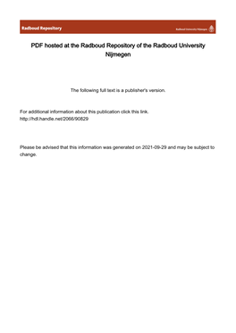 Lost in Translation: Genetic Defects Underlying Combined OXPHOS Complex I, III and IV Deficiencies Thesis Radboud University Nijmegen with a Summary in Dutch