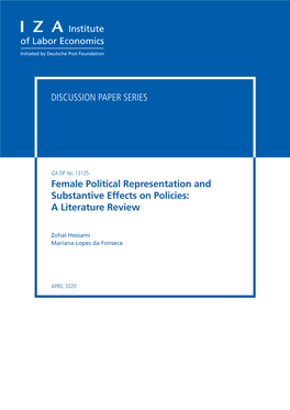 Female Political Representation and Substantive Effects on Policies: a Literature Review