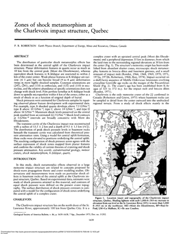 Zones of Shock Metamorphism at the Charlevoix Impact Structure, Quebec