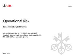 Operational Risk