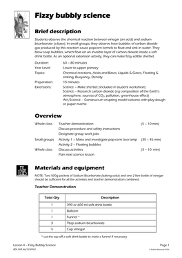 Fizzy Bubbly Science