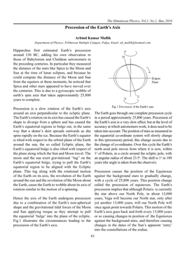 Precession of the Earth's Axis