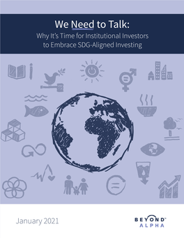 Why It's Time for Institutional Investors to Embrace SDG