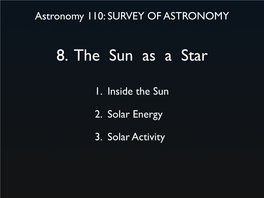 8. the Sun As a Star