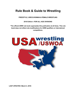 Rule Book & Guide to Wrestling