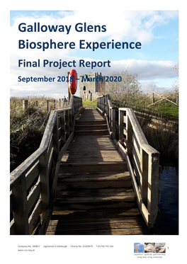 THE SOUTHERN UPLANDS PARTNERSHIP Galloway Glens Biosphere Experience Project Report